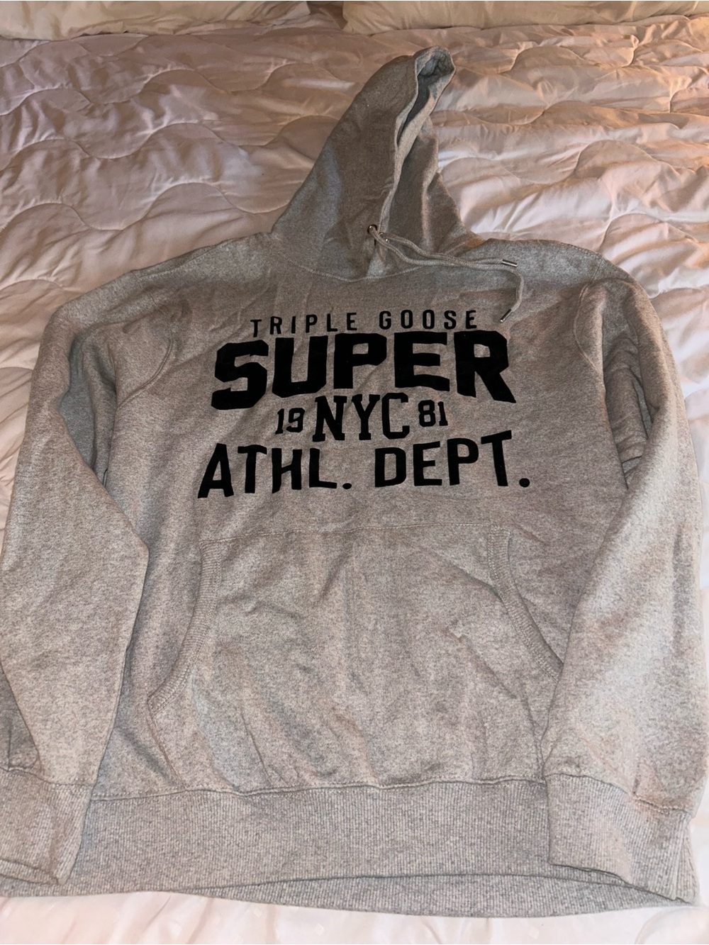 Super NYC Gray Pullover Hoodie - Men's